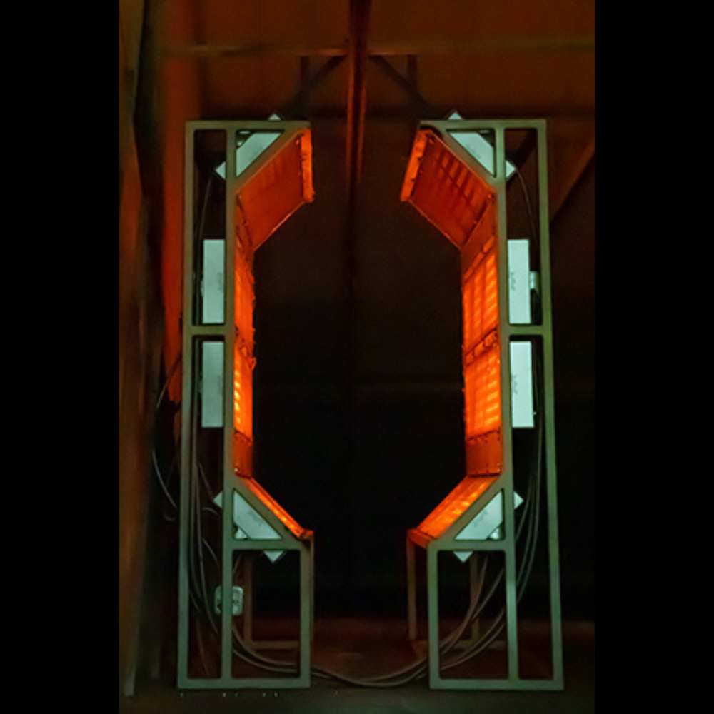 image of aluminum casting infrared powder coating at Watry Industries
