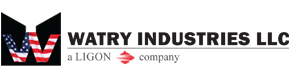 Horizontal Watry Industries logo.